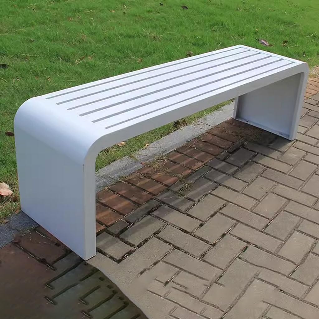 Patio Benches for Outdoors Full Iron Bench Park Chair Outdoor Courtyard Stainless Steel Leisure Seat Shopping Mall Rest Row Garden Benches for Outdoors