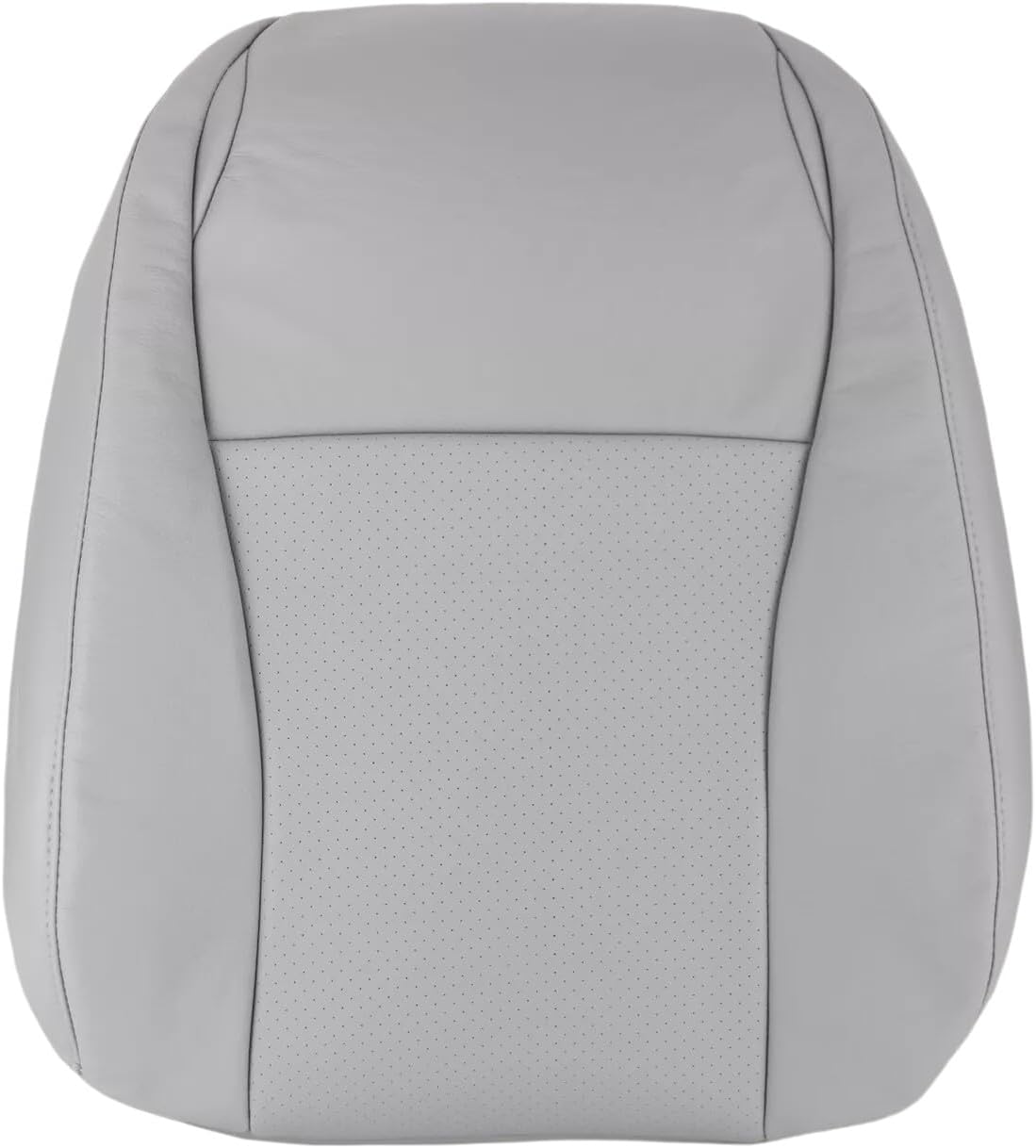 US Auto Nation 2008-2013 Compatible with Toyota Highlander Driver Passenger Perforated Leather Cover Gray (Cover Type: Driver Bottom & Top)