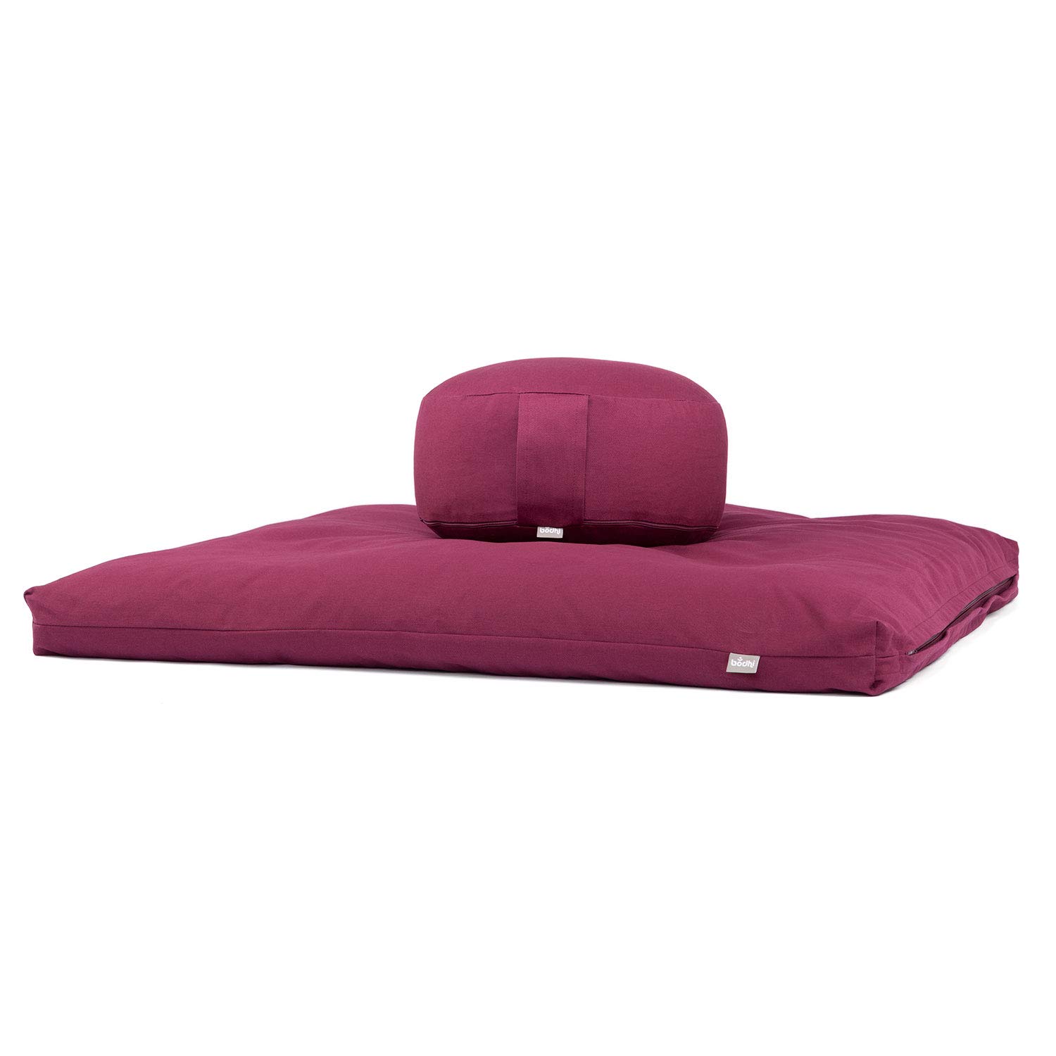 Bodhi - Set da meditazione ECO | Cuscino Rondo + Zabuton, Melanzana (faretro)