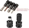 2 pulsed drill bit adapters, bit holder, bite adapter, 1/2 inch (1/4 inch) end adapter, hammer drill accessory, screwdriver end holder for nut winter
