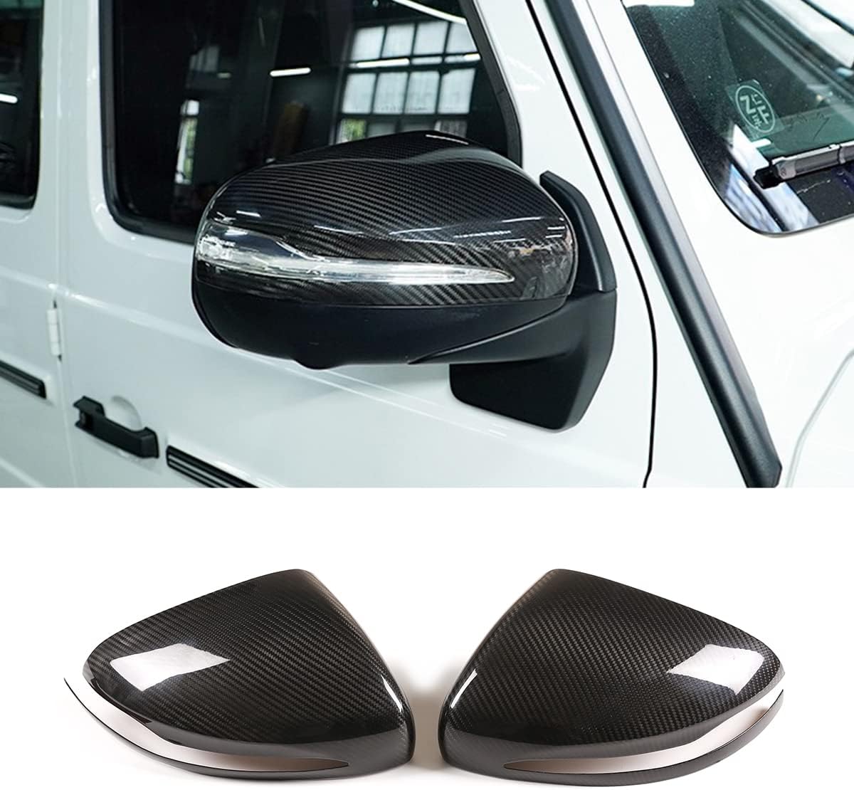 for Mercedes-Benz G Class 2019 to 2025 W464 G500 G63 Real Carbon Fiber Car Rearview Mirror Cover Sticker Decorative Car External Accessories