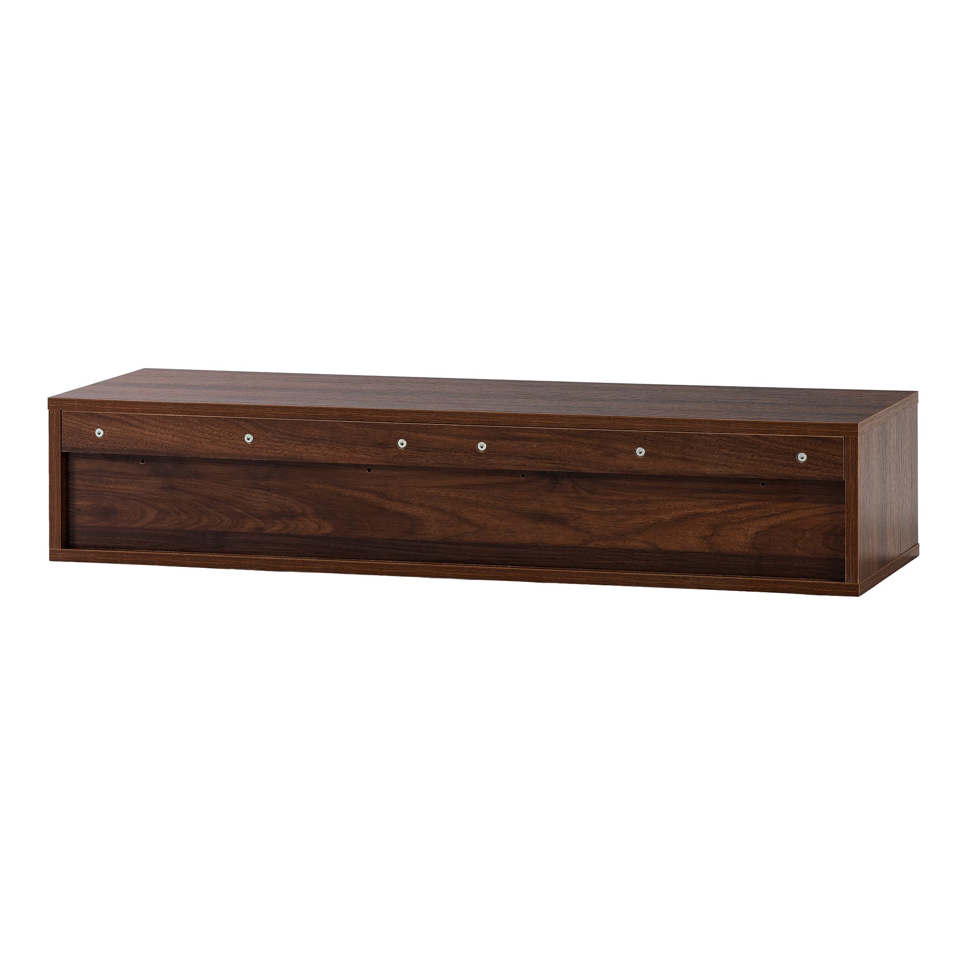 HOMN LIVING Console Suspendue pour entrée Auri 2 tiroirs Couleur Noyer, 100 cm (Largeur) 30 cm (Profondeur) 20 cm (Hauteur)