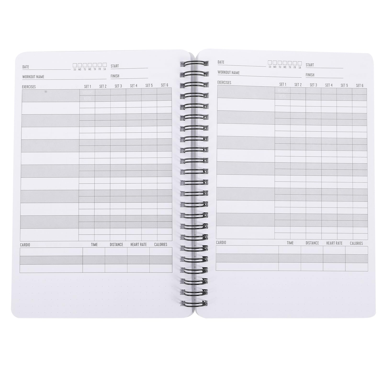 Planificador de Ejercicio A5 UKCOCO Diario de Gimnasio y Cuaderno para Rutinas 8
