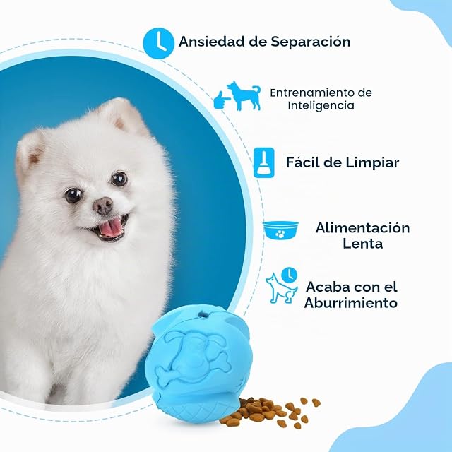 Foto 2 de 8 de Nobleza Pelota Perros, Pelota de Juguete para Perros, Dispensador de Aperitivos Interactivo Mascotas