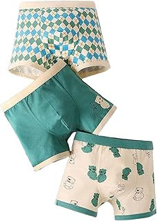 Ropa interior para niños 152 ropa interior para bebé y niño, ropa interior estampada, ropa interior bonita con estampado de dibujos animados, pantalones cortos, calzoncillos para niños, 3 piezas