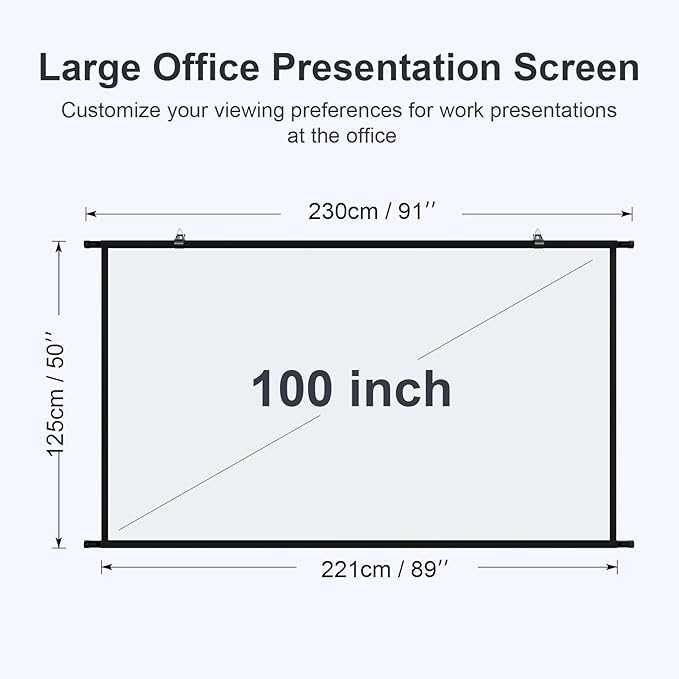 Pantalla Proyector 100 Pulgadas 16:9 HD 4K Portátil GAINVANE miniatura 4