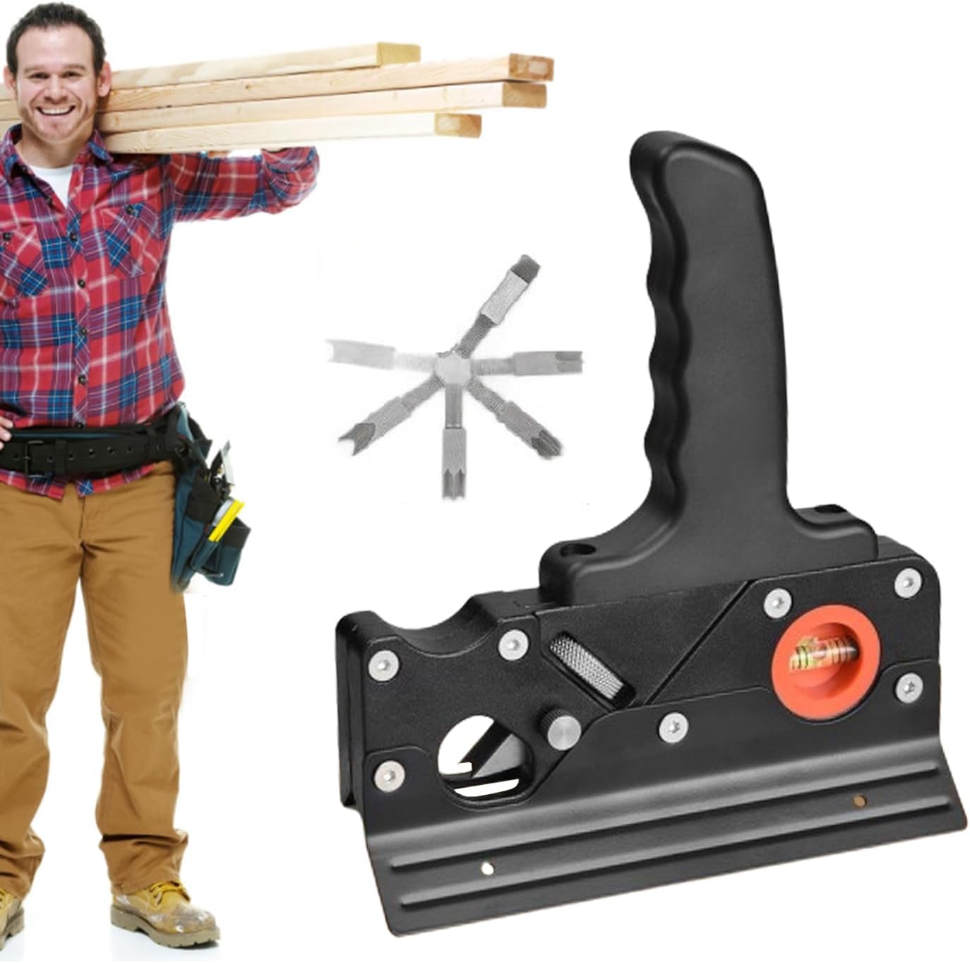 Carpenter Brush - 45 Degree Hand | Manual Wood Brush - For Trimming Edges, Forming Corners, Smoothing, for Carpenters and Homeowners