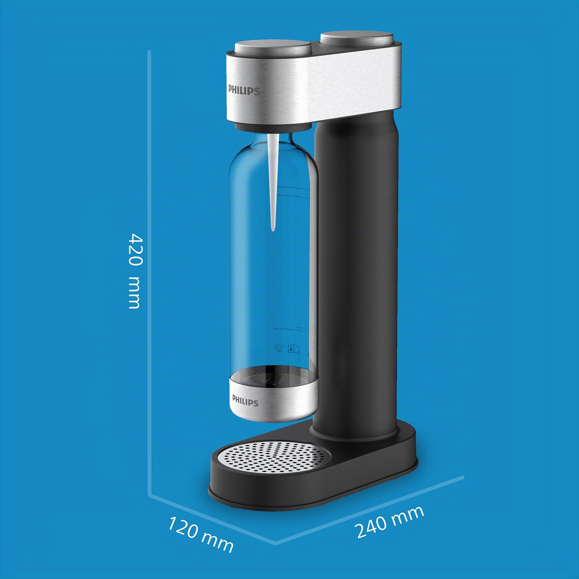 Philips GoZero ADD4902BK/10 Machine à Soda, Sans BPA, 1 l, noir