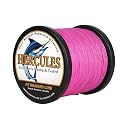 HERCULES Braided Fishing Line 12 Strands, 100-2000m 109-2196 Yards Braid Fish Line, 10lbs-420lbs Test PE Lines for Saltwater Freshwater - Pink, 30lbs, 500m gallery image