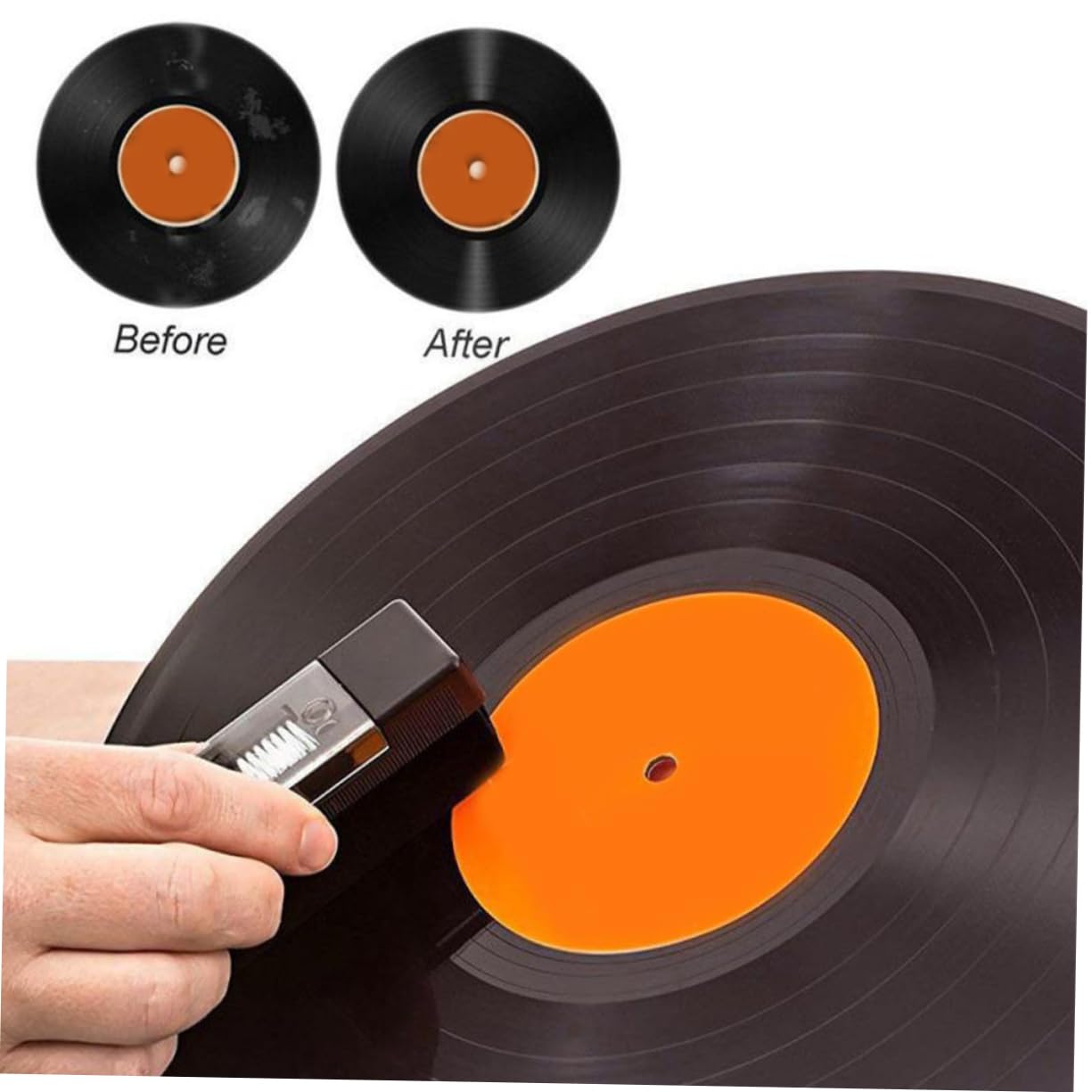 Gatuida Kit Limpieza Discos Vinilo con Brochas Antiestáticas y Líquido Cuidado Completo para Tocadiscos y Agujas y Duradero