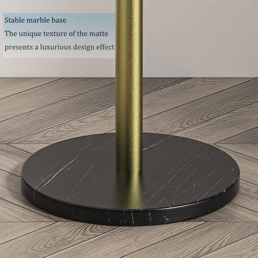 Appendiabiti autoportante in metallo con base in marmo, 7 ganci, organizer per cappelli e cappotti, per ingresso, corridoio, camera da letto, armadio, elegante albero bianco