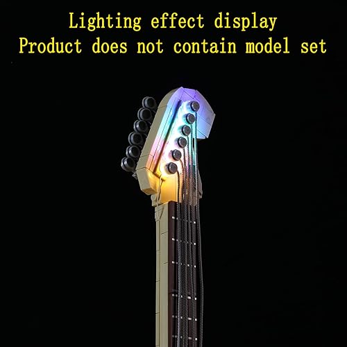 Miniatura 6 de GEAMENT Kit de luz LED (control de gestos) compatible con Lego Ideas Fender Stratocaster - Juego de iluminación para ideas 21329 modelo de