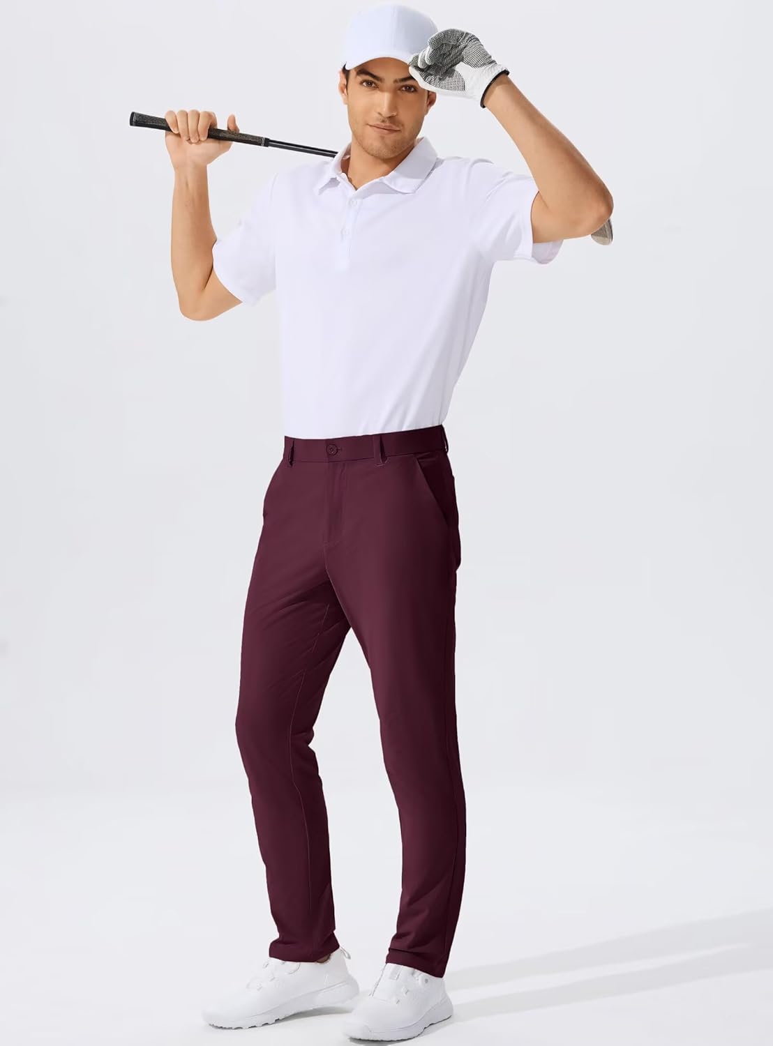 QPNGRP Men's Golf Pants 30"/32"/34" Inseam Lightweight Stretch Work Dress Pants - Image 2