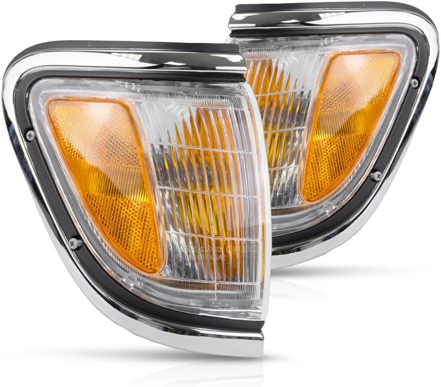 For Toyota Tacoma 4WD 1995 1996 1997 Side Marker Light Assembly Driver And Passenger Side | Pair | Chrome | TO2520143 | TO2521143 | 81620-04040