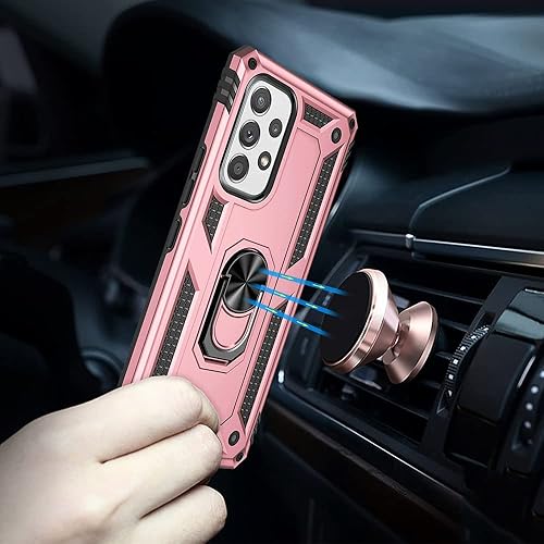 Miniatura 5 de Yiakeng Funda para Samsung A53 5G, Galaxy A53 5G con protector de pantalla HD, fundas protectoras de grado militar con anillo para Samsung Galaxy