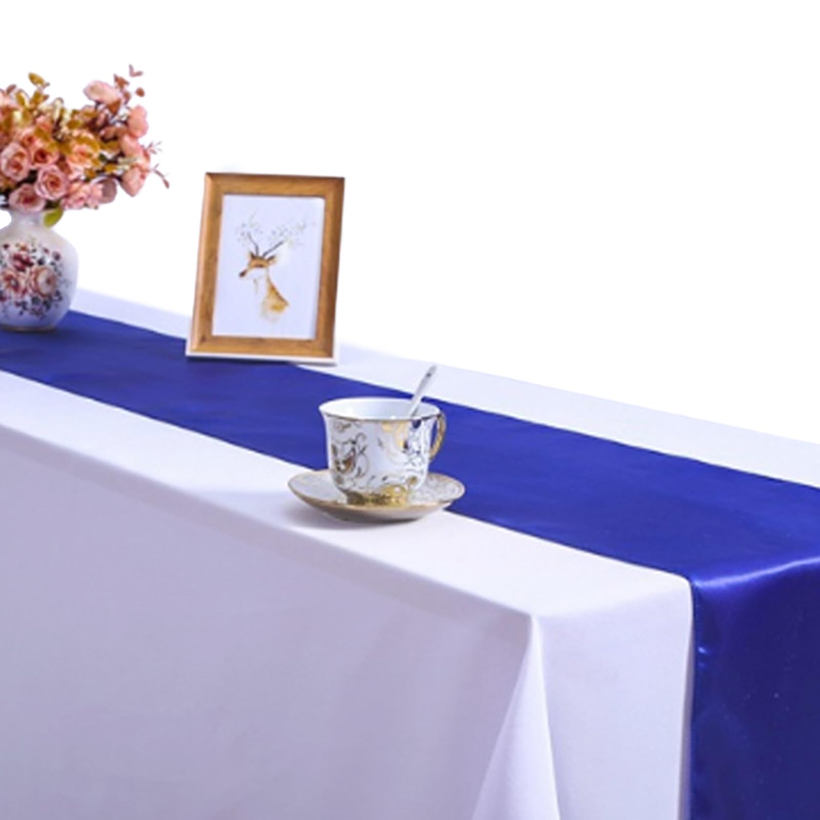 Tsophreniq Golden Satins Table Runners 10 Pack 12x108Inch Decoration for Engagements, Parties, and Banquets Table Runner