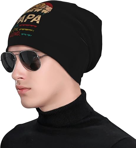Miniatura 2 de Papa Man Myth Legend Funny Beanie Warm Knit Hat Soft Skull Cap for Men Women