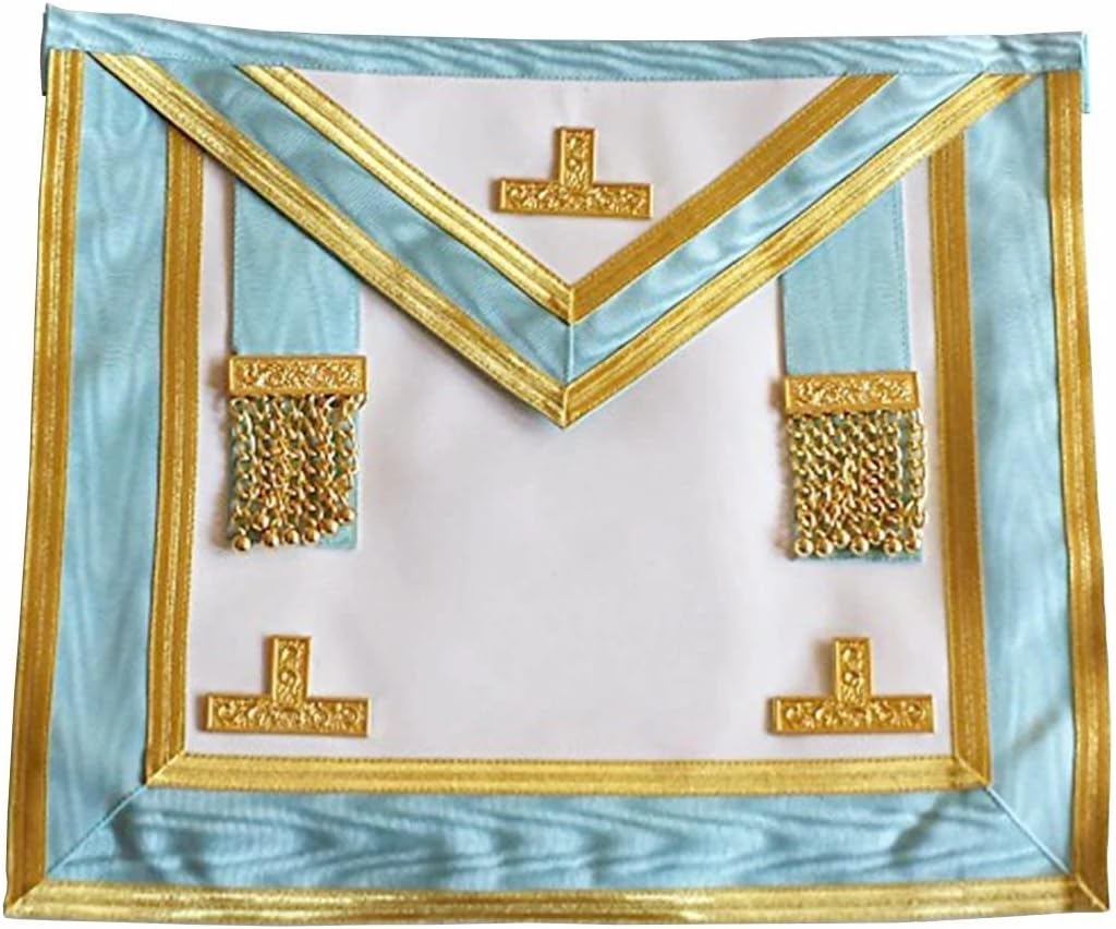 Bricks Masons Worshipful Master Past Master Blue Lodge Canada Regulation Apron - Sky Blue Moire