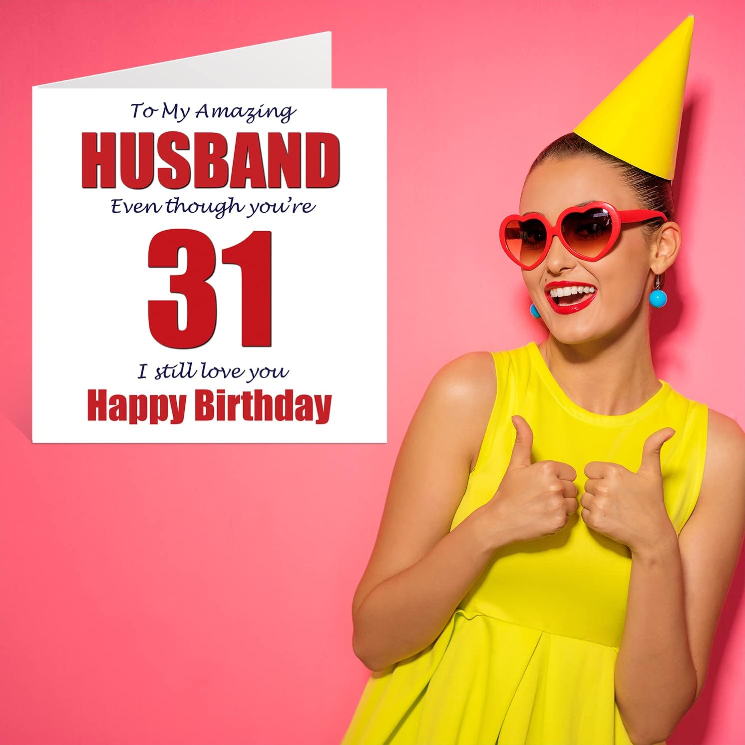 Stuff4 Funny 31st Birthday Cards for Husband - 31 I Still Love You - Happy Birthday Card for Husband from Wife Partner, Thirty-One Thirty-First Hubby Gifts, 5.7 x 5.7 Inch Joke Humor Greeting Cards