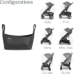 UPPAbaby Carry-All Parent Organisateur/Fits sur Vista, Cruz, Minu, Miniu Duo, G-Series Poussettes/Sécurité Poche zippée + Compartiments de boissons