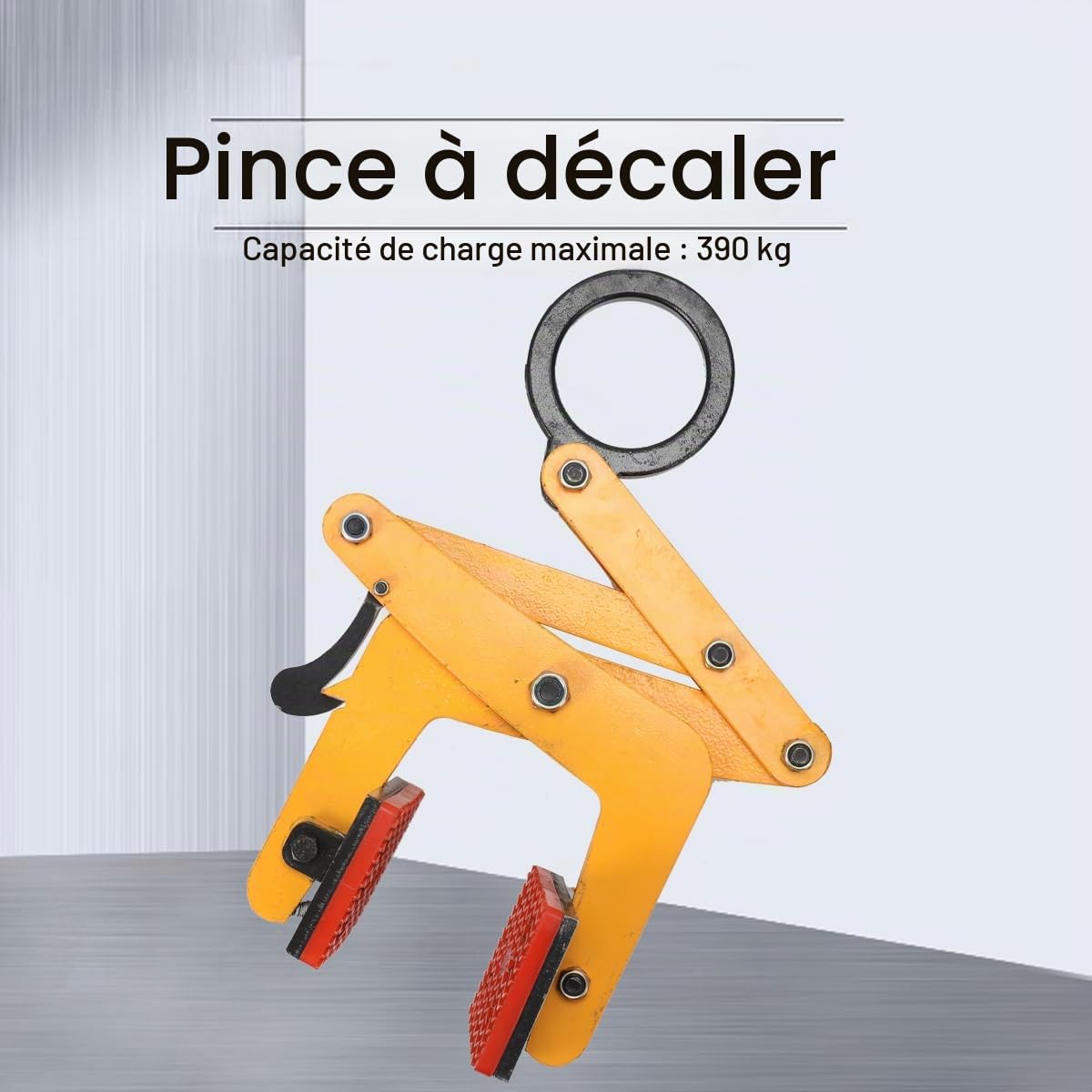 Pince de levage 0-6,5 cm 390 kg Pinces à pierre réglable, Pince universelle pour bordures, Porte Pierres Lève-pierre Grappin Verticales Pince à Gourmette Pour Levage et Transport
