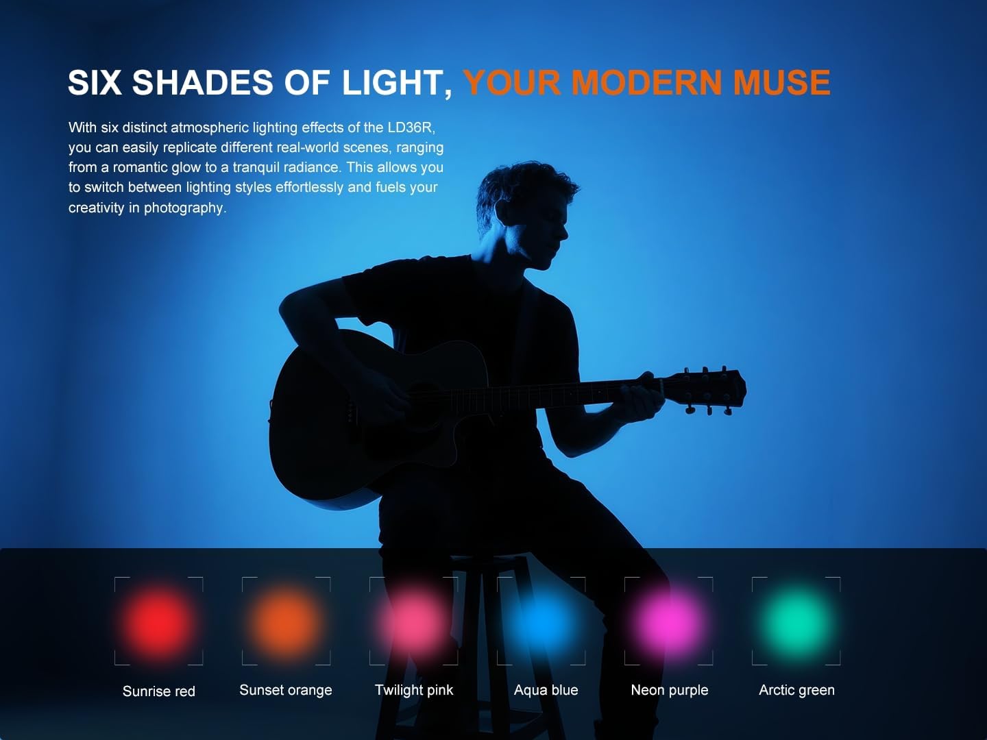 Fenix LD36R 3600 Lumens Rechargeable Flashlight, USB-C Fast Charging with 6 RGB Presets & Continuously Adjustable Color Output (Red)