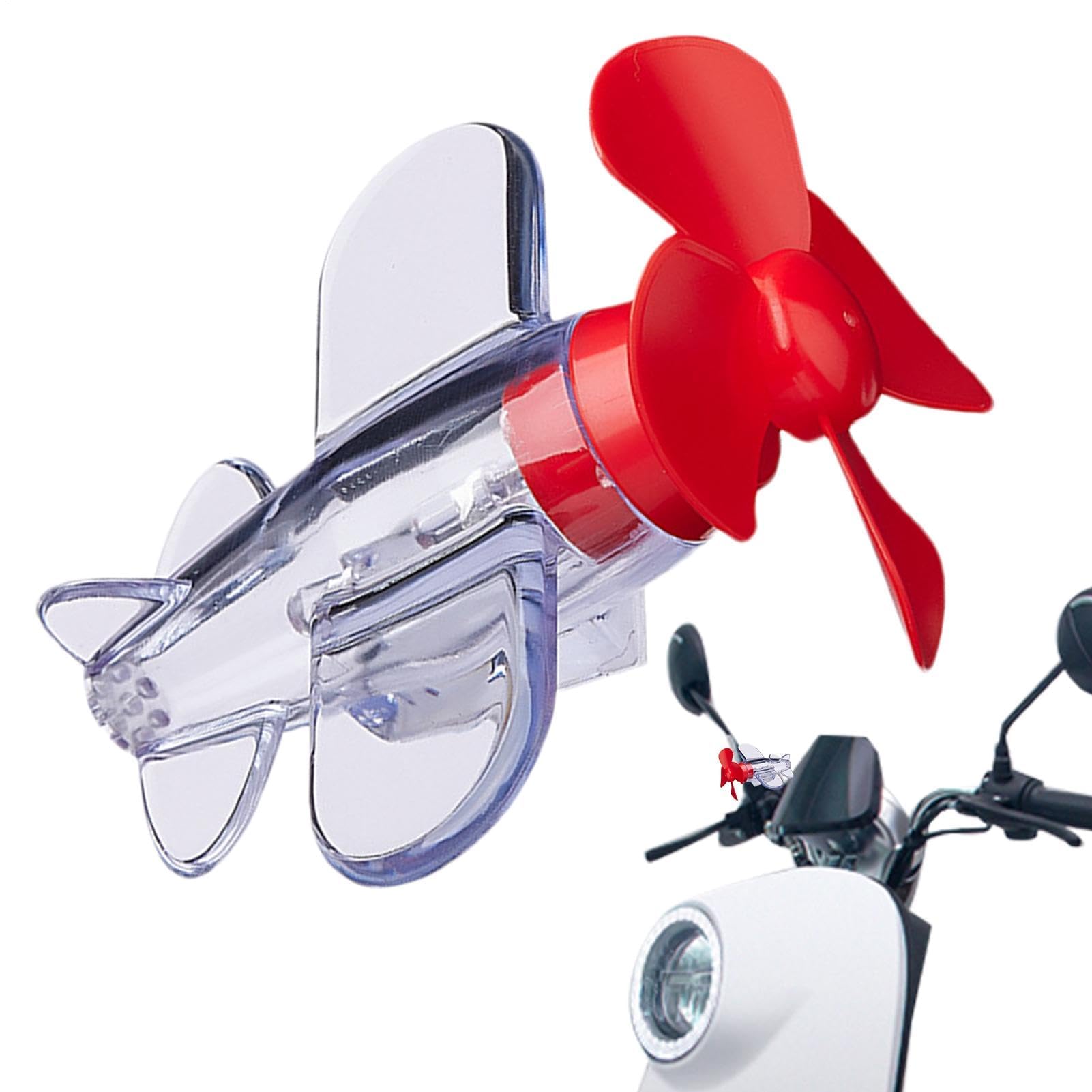 ANXINGJU 2PCS Wind up Airplane - Flying Airplane Car Decor - Wind Powered Car Exterior Ornament, Electric Car Handlebar Pendant, Windmill Motorcycle