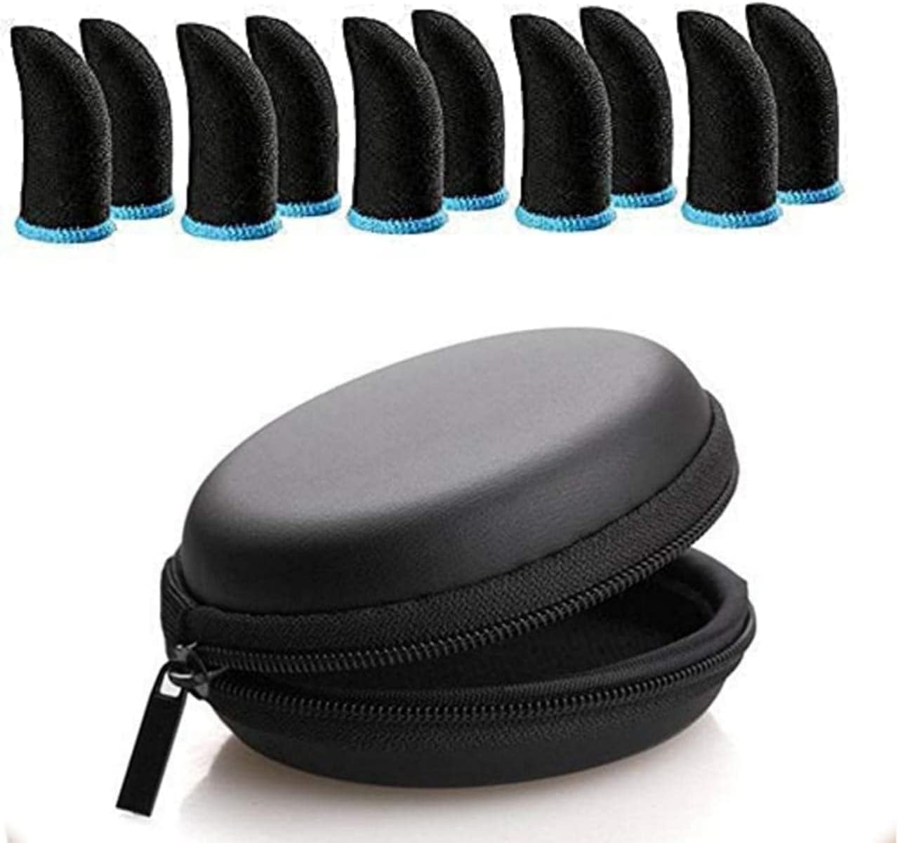 (10 Pcs with Black Pouch) Pubg Anti-Slip Thumb Sleeve, Slip-Proof Sweat-Proof Professional Touch Screen Thumbs Finger Sleeve for Pubg Mobile Phone Game Gaming Gloves Multi Colour-image-24