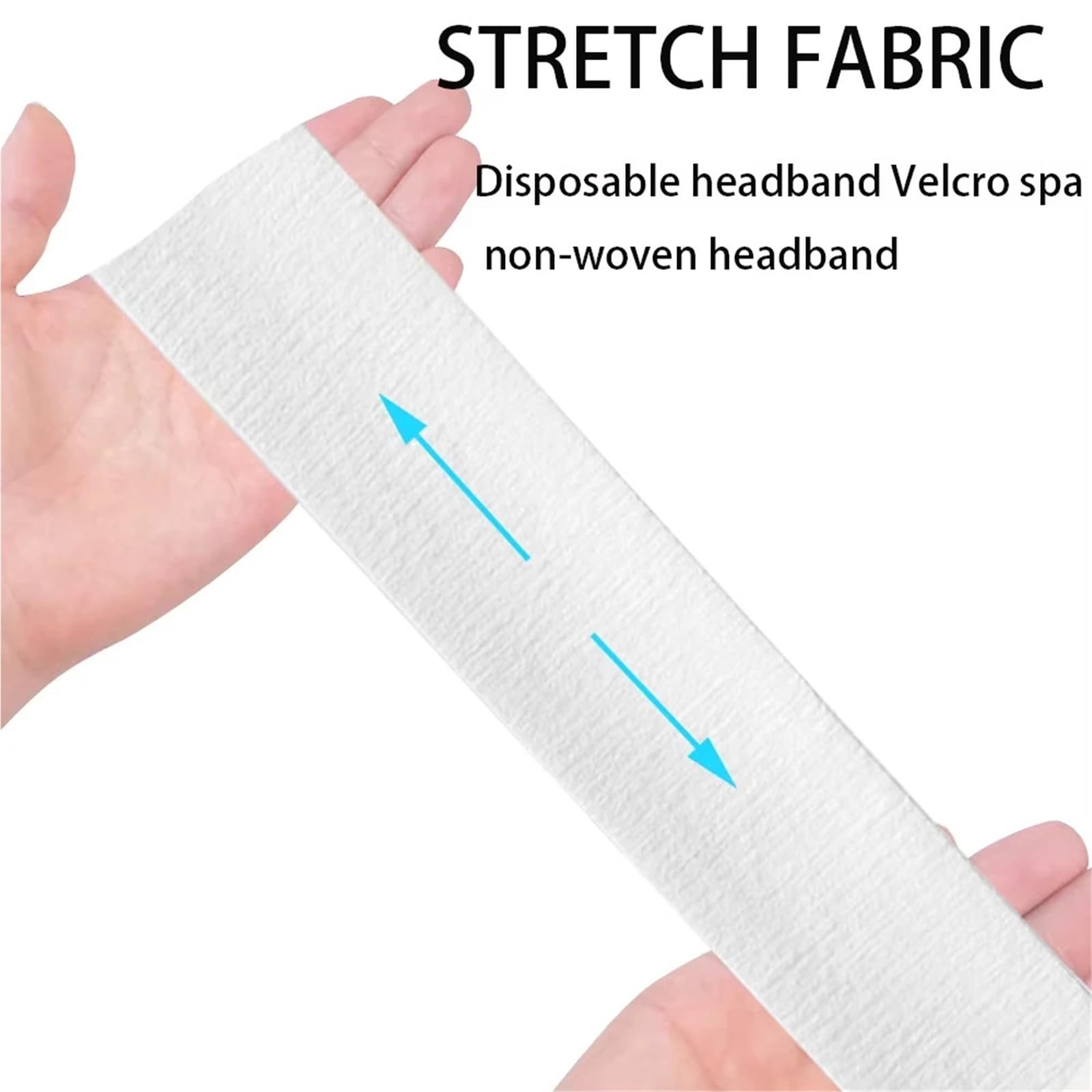 Stirnbänder Zur Gesichtsreinigung 10/30 stücke Spa Gesichts Stirnband Stretch Vlies Stirnbänder Weiche Hautpflege Haar Band for Kosmetikerin Frauen Schönheit Liefert(White 100pcs)