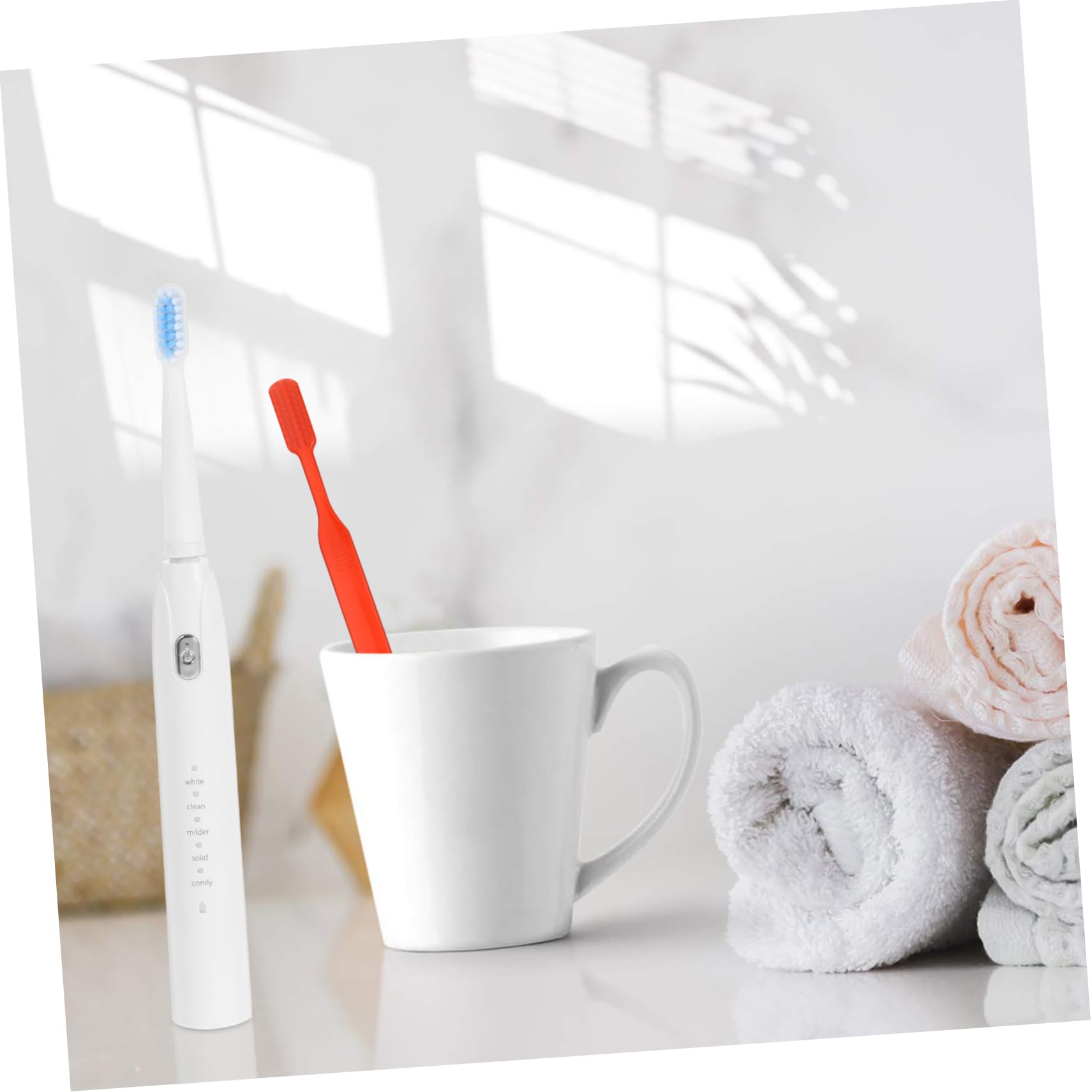 Healvian 3pezzi Spazzolino Elettrico Con Modalità Di Vibrazione Ricarica Usb e Design Ergonomico Per Pulizia Profonda e Delicata Dei Denti Bianco