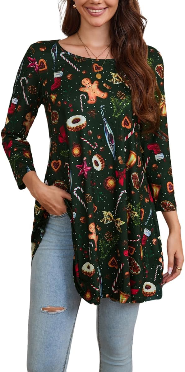 Enmain Camisetas Mujer De Verano Manga Corta Blusas Largas Elegantes