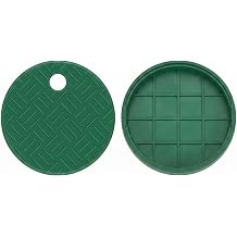 2 Pack Green Irrigation Control Valve Cover, Round Lid for 5.5" ID 6" OD Plastic Sprinkler Valve Cover Outdoor Sprinkler Cover Plate System