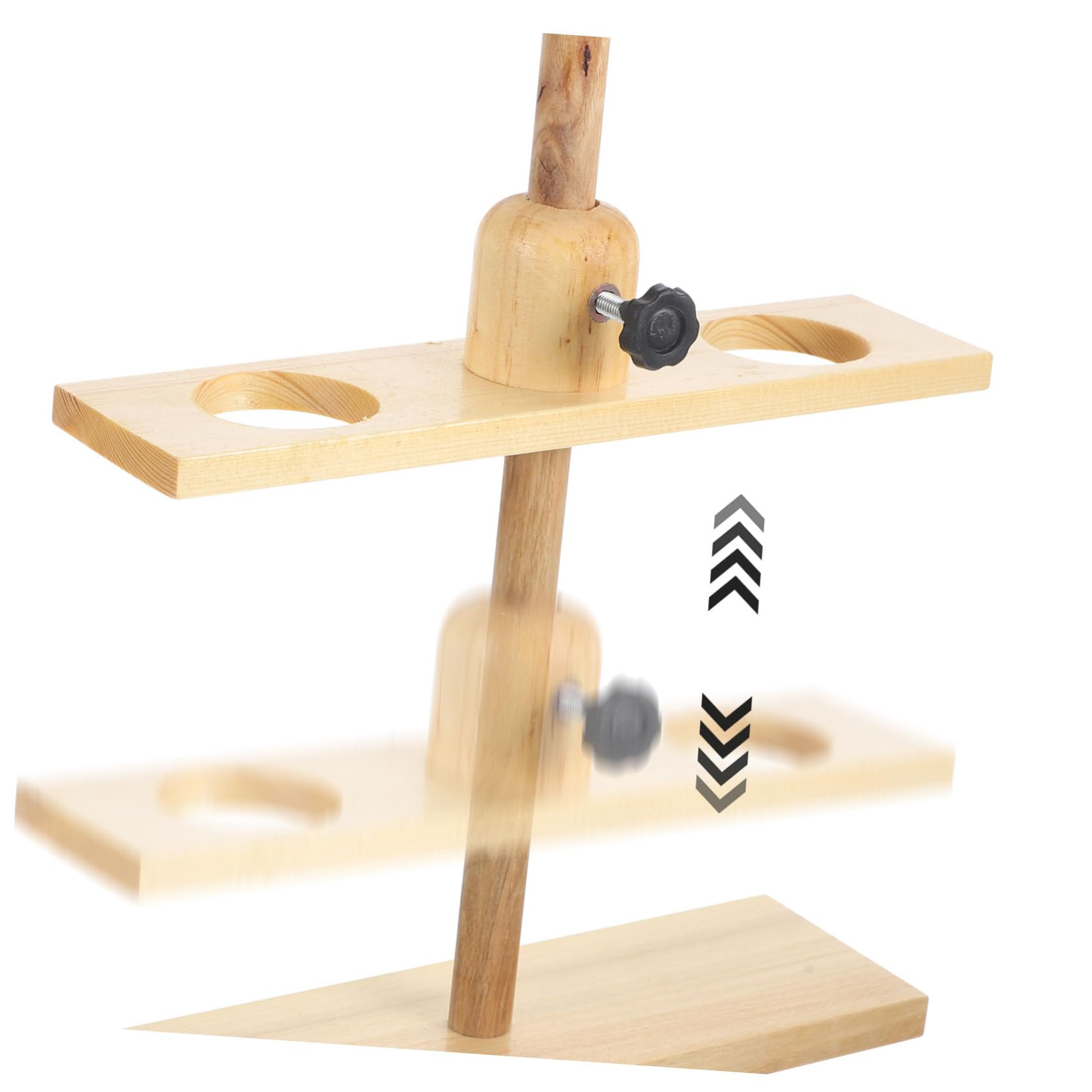 Support De Laboratoire En Bois à Double Trou Pour Entonnoirs Matériel Pédagogique Fourniture D'expérimentation Chimique Support Stable Pour Expériences Couleur Aléatoire