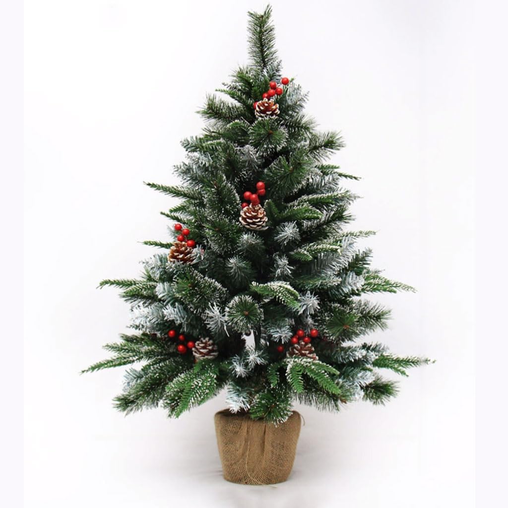 PEKJI Desktop Small Plastic Christmas Tree Christmas