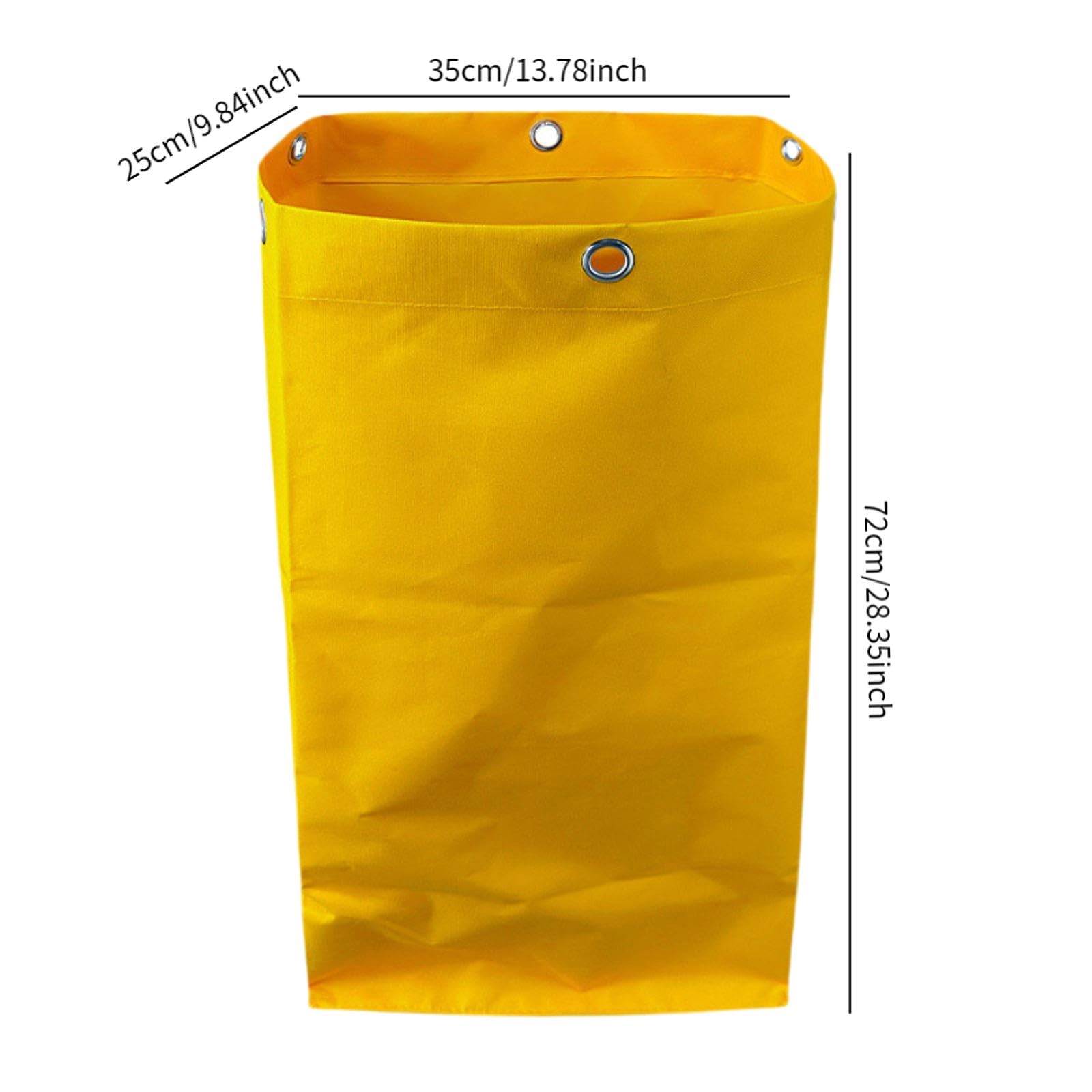 Ersatz Reinigungswagenbeutel, Doppellagig, Wasserdicht, Aus Oxford Material mit Stahlösen, Geeignet für Gewerbliche Reinigungswagen, 72x25x35cm