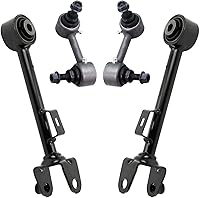 Vista 102 de Detroit Axle - 4 brazos de control de extremo delantero para Nissan Frontier Xterra 2000-2004 Brazos de control inferior y superior con rótulas