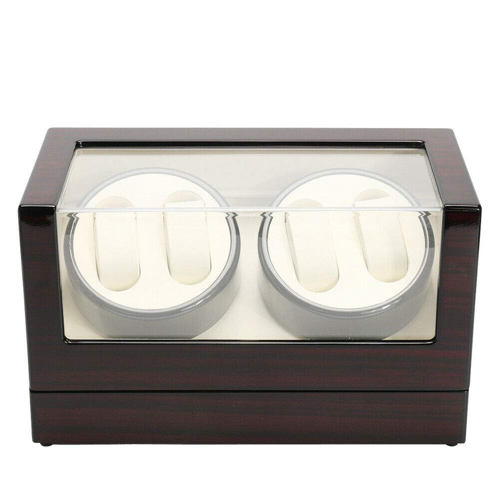 4+0 Holz Automatische Uhrenbeweger Watch Winder Box Automatisch Beweger Uhren Box EU DHL