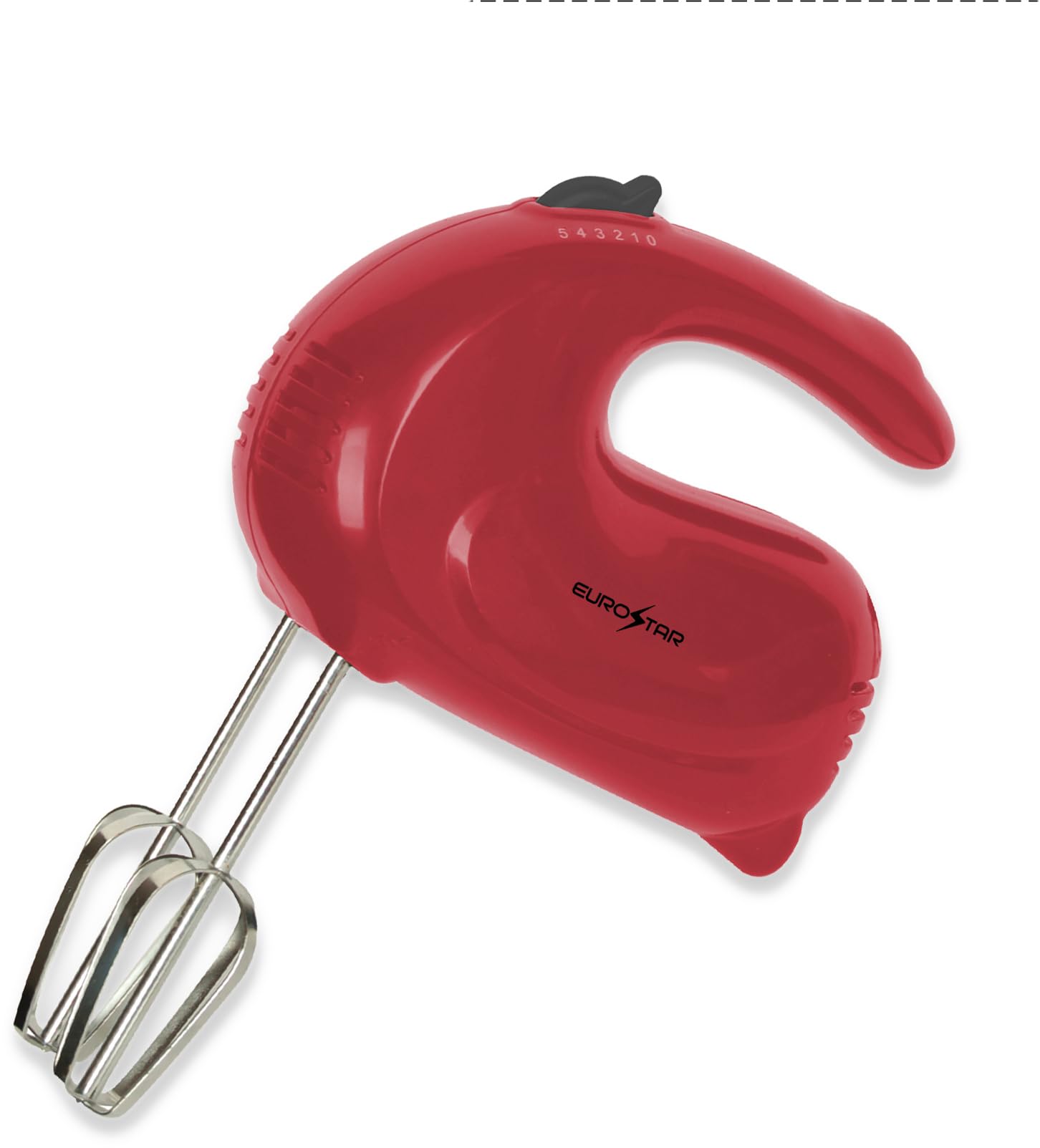 EUROSTAR EM301R Hand Mixer, Red