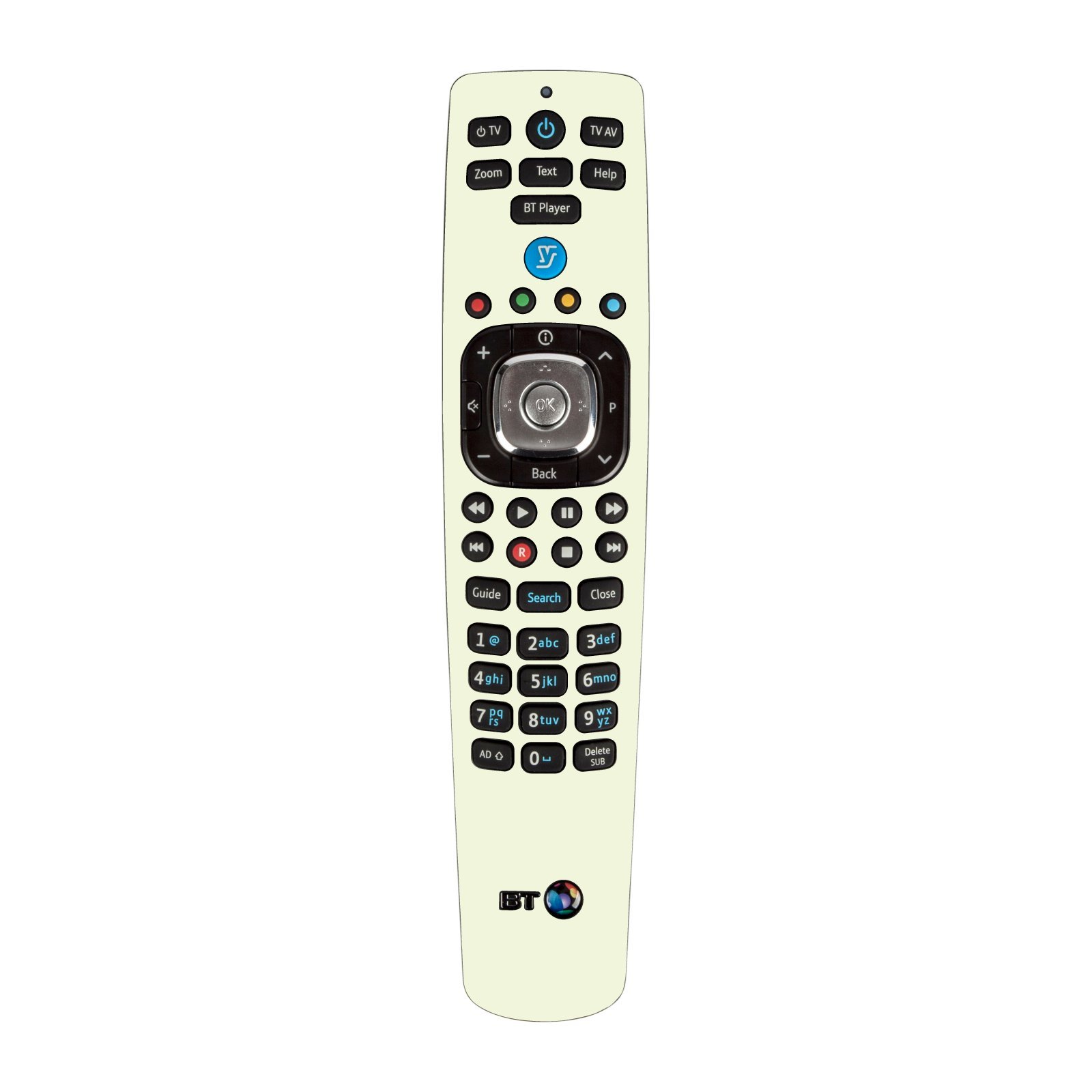 Stika.co Silver Glow In The Dark Vinyl Skin Sticker For Bt Youview Remote Control