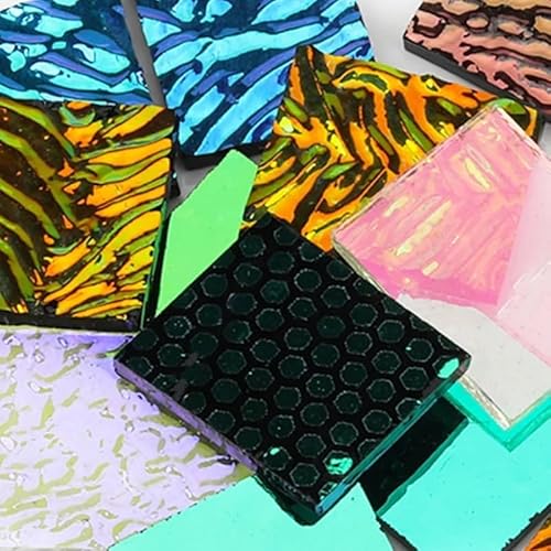 Mucofei MCJS004 3Bags Coe90 Dichroic Glass Scrap Assorted Fusible Glass Fusing Microwave Kiln Glass For Jewelry Making Supplies thumb #1