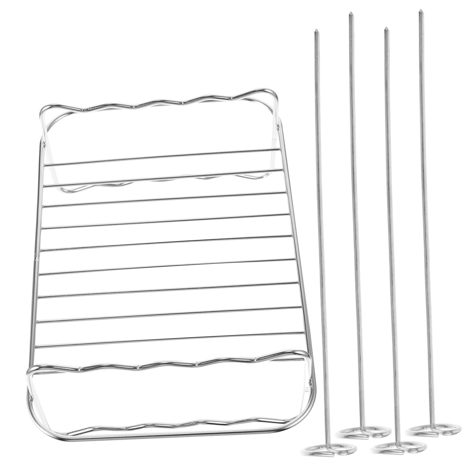 DIYEAH Stainless Steel Air Fryer Grilling Rack Multi Functional Toasting Steaming Rack for Kitchen Use Durable Heat Resistant Cooking Supply present for Cooking Enthusiasts