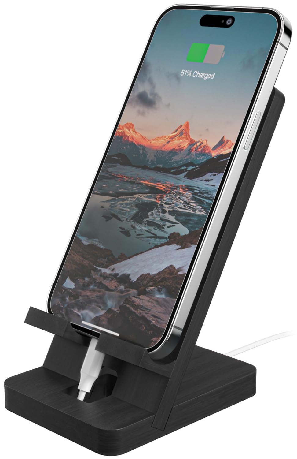 Cell Phone Stand, Portable Phone Holder, Clear Phone Stand for Desk (Black)