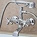 Chrome Clawfoot Bath Tub Faucet Vintage Style with Handshower (sweet-gowlove)
