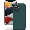 YATWIN Silicone Back Case for iPhone 12 Pro Max, Soft-Touch Phone Back Cover for Apple iPhone 12 Pro Max - Dark Green gallery image