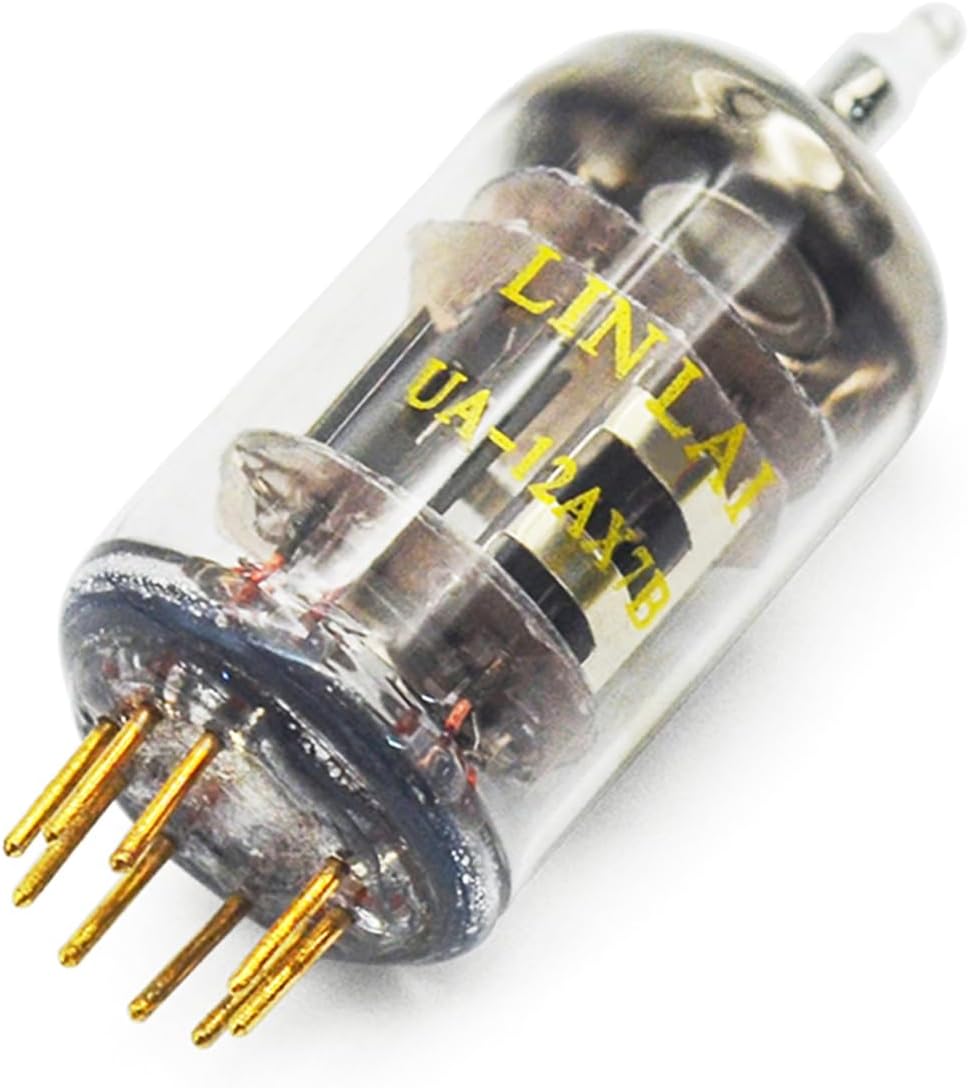LINLAI Golden Feet UA-12AX7B High-mu Twin Triode Vacuum Hifi Valve Electronic Tube for Class Pairing Audio Amplifier Replaced By ECC83
