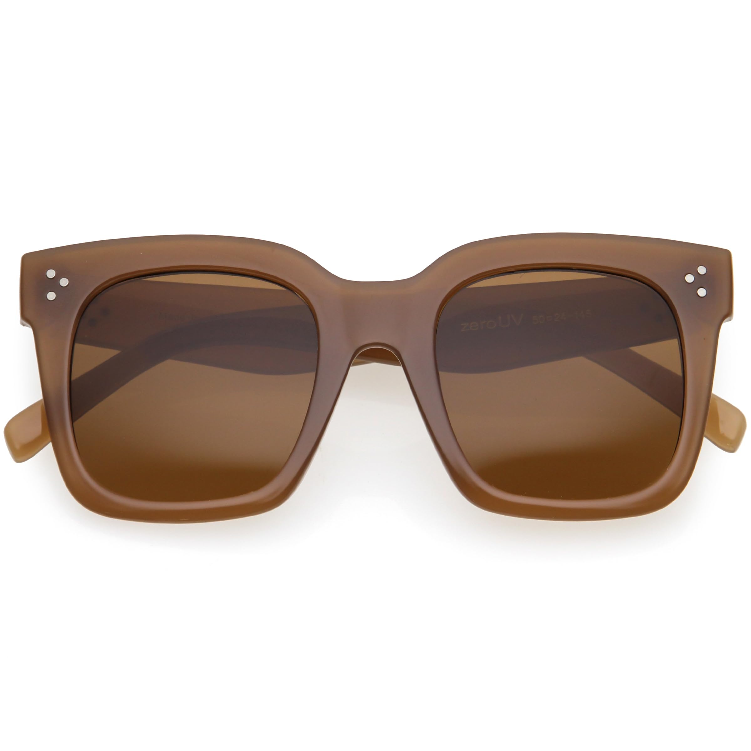 zeroUV Polarized Women Sunglasses, Square UV400 Protection Sun Glasses, Boho Large Vintage Lens, Trendy Bold Retro Classic