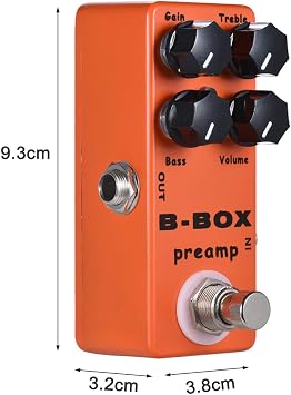 YMUZE Moskyaudio Mini B-Box Preamp Pedal Electric Guitar Effect with Overdrive Function