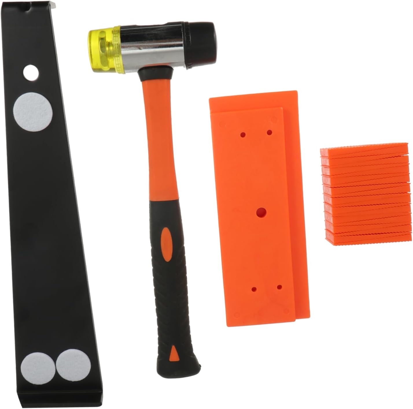 1Set Laminate Wood Flooring Installation Tool Kit with Pull Bar Hammer Tapping Block and Spacers for Home Flooring Assembly Durable and Construction