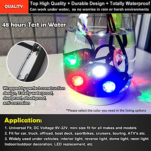 Amak 6 Pods Led Rock Lights Kit Green Underbody Glow Trail Rig Light Waterproof Underglow Led Neon Lights For Jeep Off Road Trucks Car Atv Suv Vehicle Boat - Green #TOP2