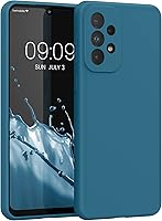 Vista 123 de kwmobile Funda compatible con Samsung Galaxy A52 / A52 5G / A52s 5G - Funda de Teléfono de Silicona TPU con Acabado Suave - Arrecife Azul